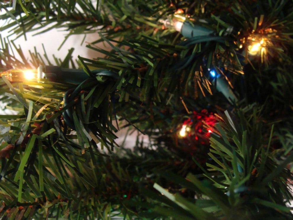 5' Pre-Lit Medium Canadian Pine Artificial Christmas Tree, Multi-Color Lights