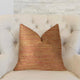 French Brick Orange and Beige Luxury Throw Pillow, 20"x20"