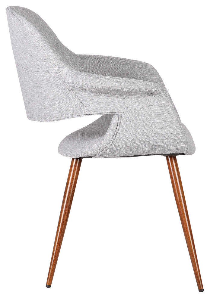 Holloway Dining Chair, Walnut Finish and Gray Fabric