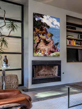 "Oceanside Picnic" Painting Print on Wrapped Canvas