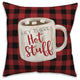 Plaid Hot Cocoa 16"x16" Throw Pillow
