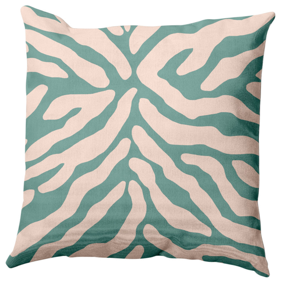 Animal Stripe Decorative Throw Pillow, Eucalyptus, 20"x20"