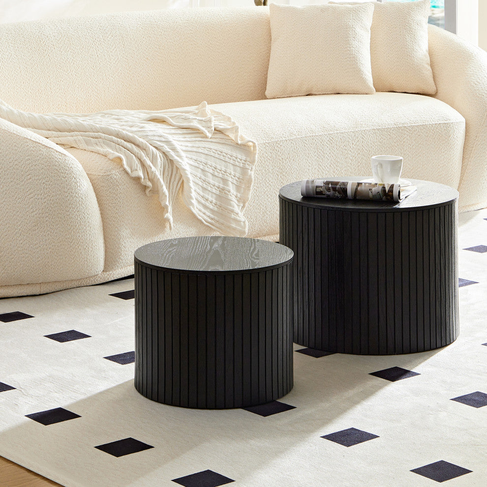 Gewnee Coffee table set Living room/lounge area, black