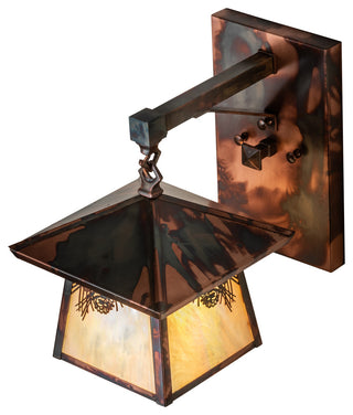 8 Wide Stillwater Winter Pine Hanging Wall Sconce