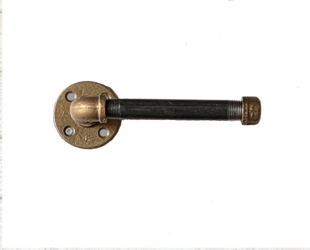 Nemo II - Brass Fittings and Steel Plumbing Pipe Toilet Paper Holder
