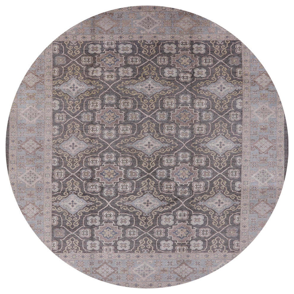 Ahgly Company Indoor Round Mid-Century Modern Area Rugs, 7' Round