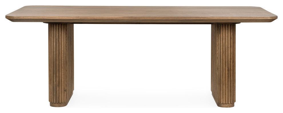 Vander 84" Wood Dining Table, Tawny Brown