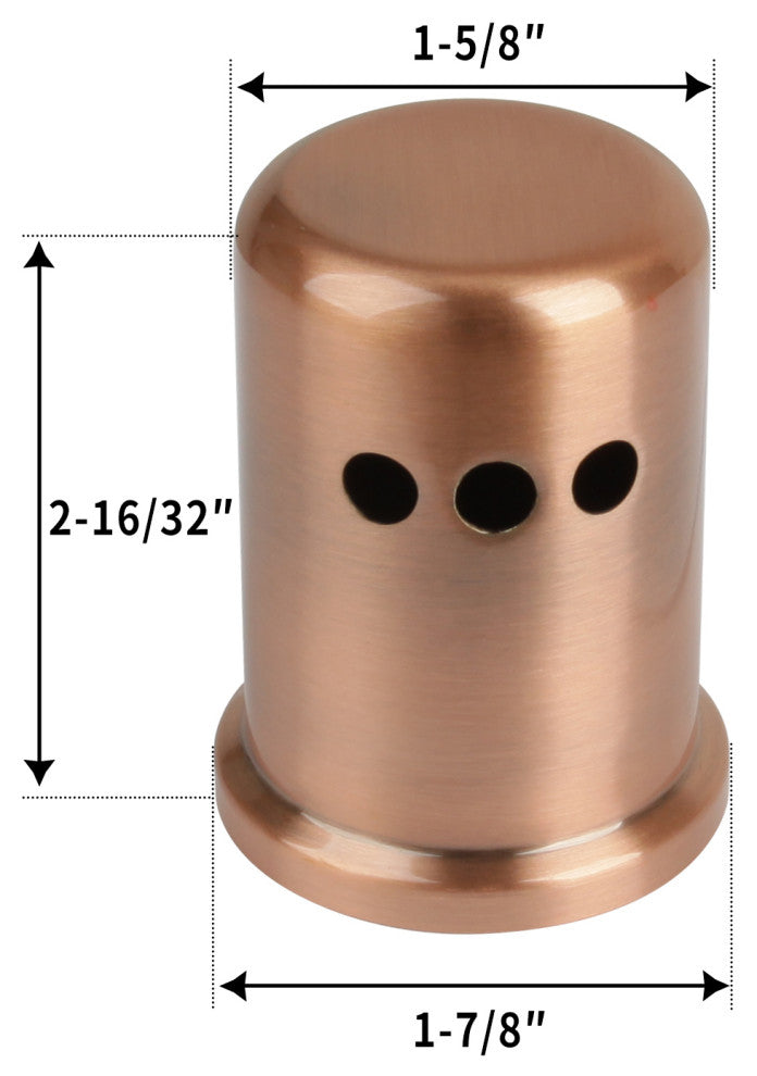 Copper Kitchen Dishwasher Air Gap Cap 3 Years Warranty, Copper