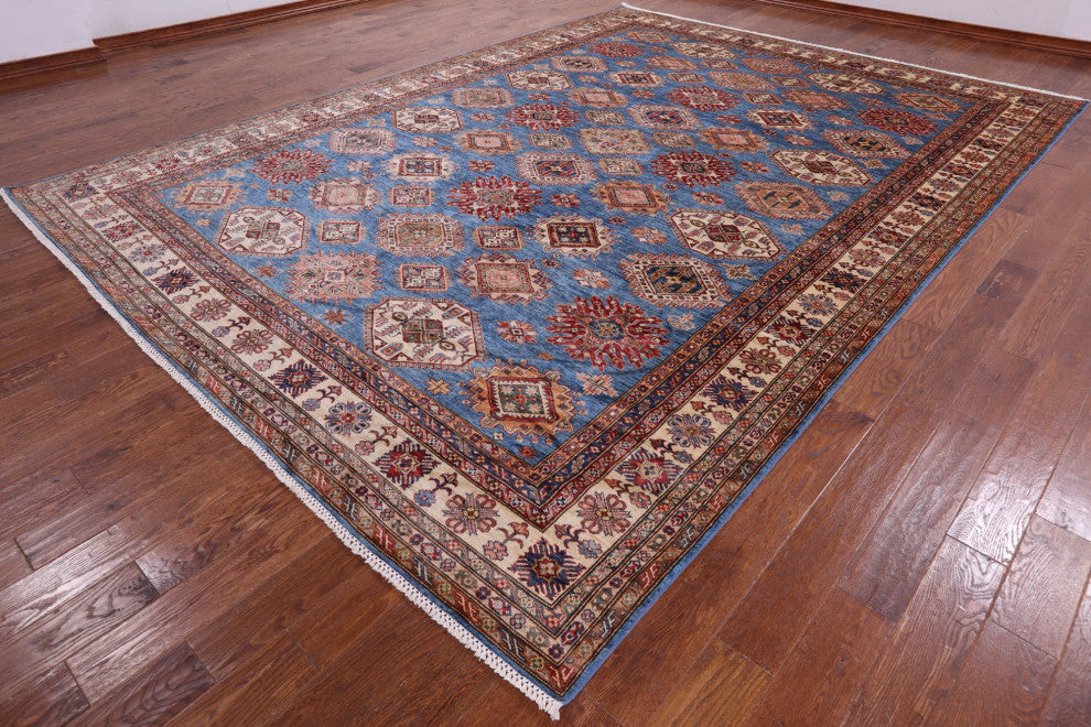 9' 10" X 13' 6" Super Kazak Hand-Knotted Rug Q5025