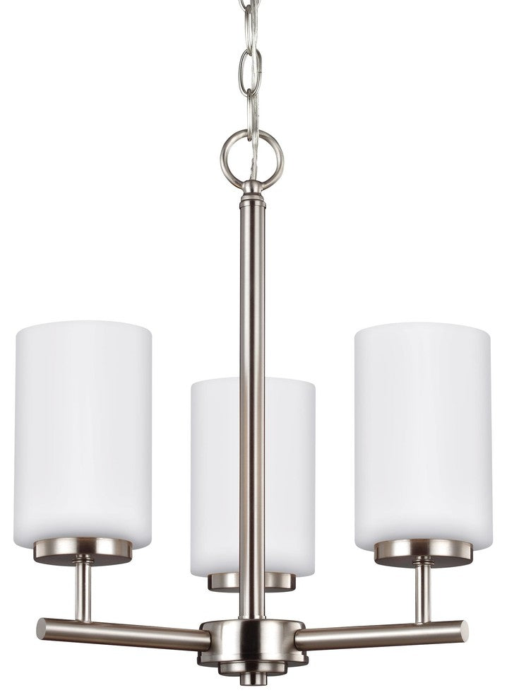 Generation Lighting Lighting 3-Light Chandelier, Brushed Nickel