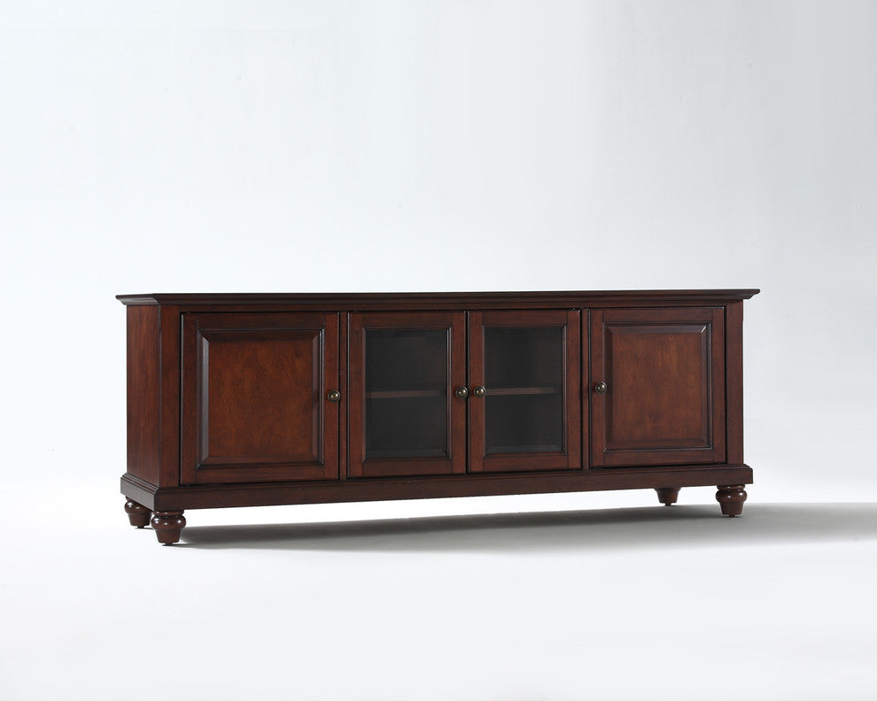 Cambridge 60" Low Profile TV Stand, Vintage Mahogany Finish