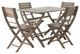 GDF Studio Vicaro Outdoor Acacia Wood Foldable Dining Set
