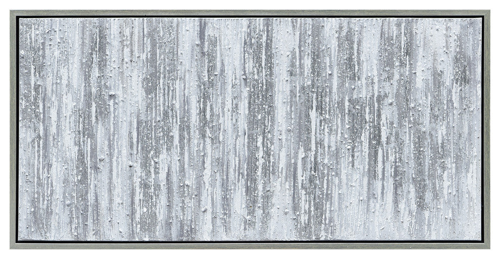 Silver Abstract Textured Metallic Hand Painted Wall Art by Martin Edwards
