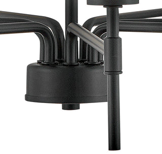 Lark 83077 Hux 7 Light 36"W Taper Candle Style Chandelier - Lacquered Brass