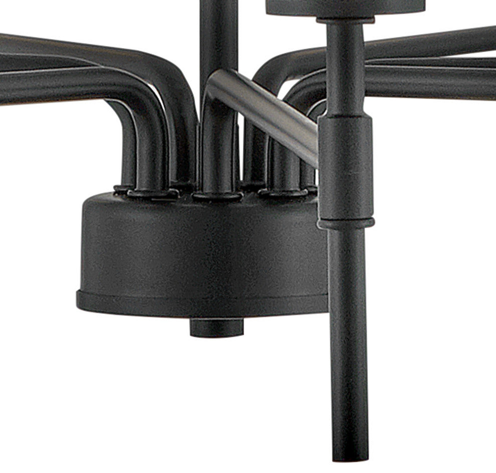 Lark 83077 Hux 7 Light 36"W Taper Candle Style Chandelier - Lacquered Brass