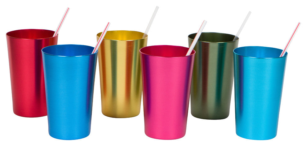 18 oz. Retro Aluminum Tumblers, 6-Piece Set