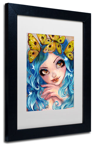 Natasha Wescoat 'Crown Of Butterflies' Art, Black Frame, White Mat, 11x14