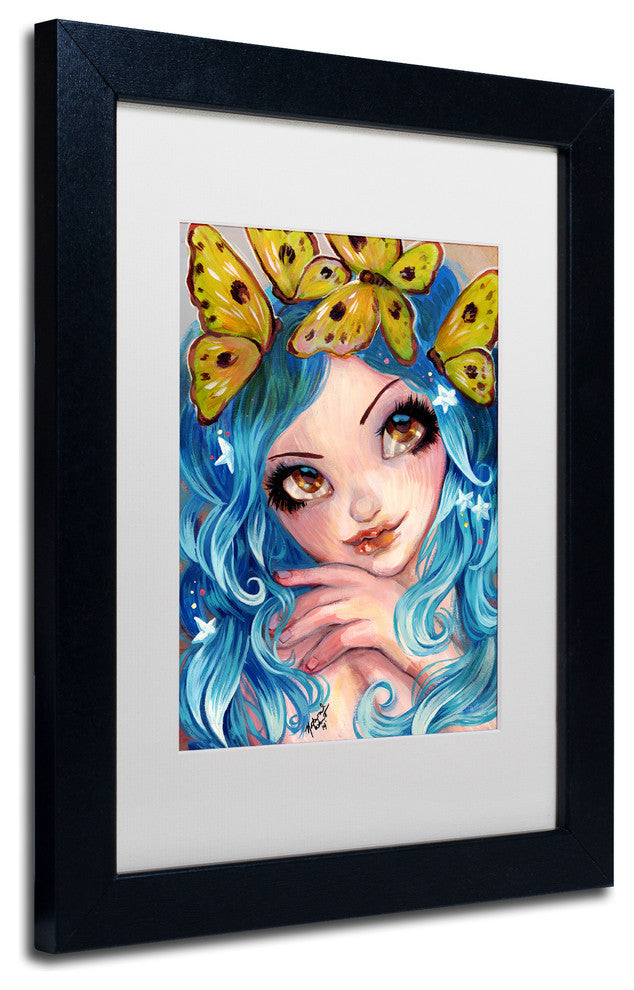 Natasha Wescoat 'Crown Of Butterflies' Art, Black Frame, White Mat, 11x14