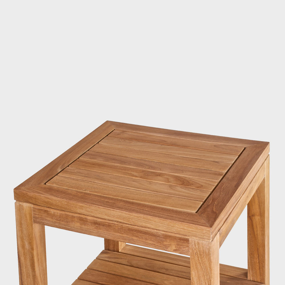 Teak Bath Shelf Square 71" (180 cm)