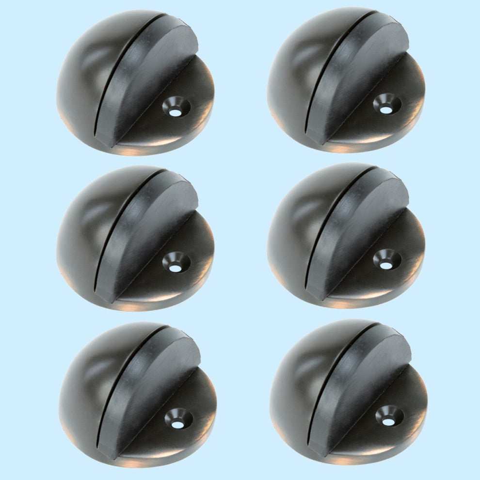 Oil Rubbed Bronze Door Stopper Adjustable Height Floor Mount Pack of 6