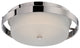 Nuvo 1-Light Cirque Flush Mount LED Light Fixture, Polished Nickel