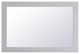 Elegant Decor Aqua 36" x 24" Wood Frame Bathroom Mirror in Gray