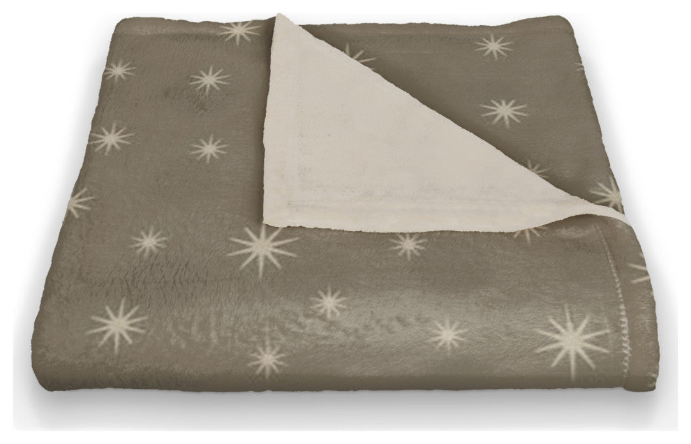 Gray Twinkle 50x60 Coral Fleece Blanket
