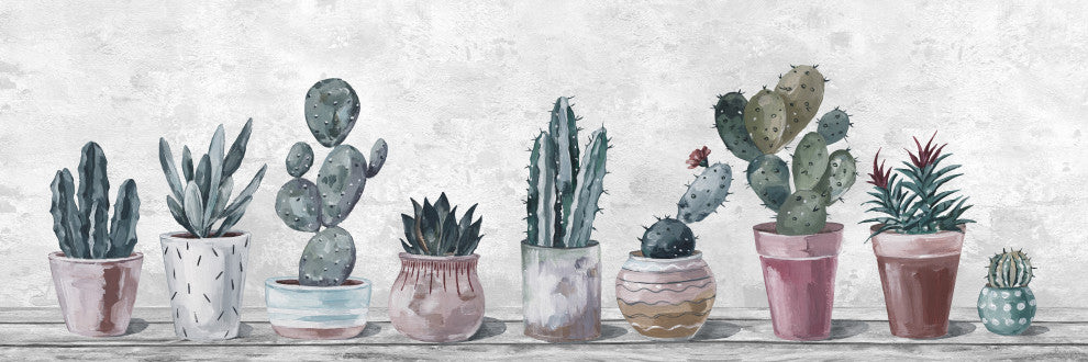 "Blooming Succulents" Painting Print on Wrapped Canvas
