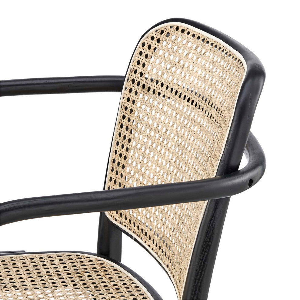 Side Dining Chair, Black, Wood, Modern, Kitchen Bistro Restaurant Hospitality