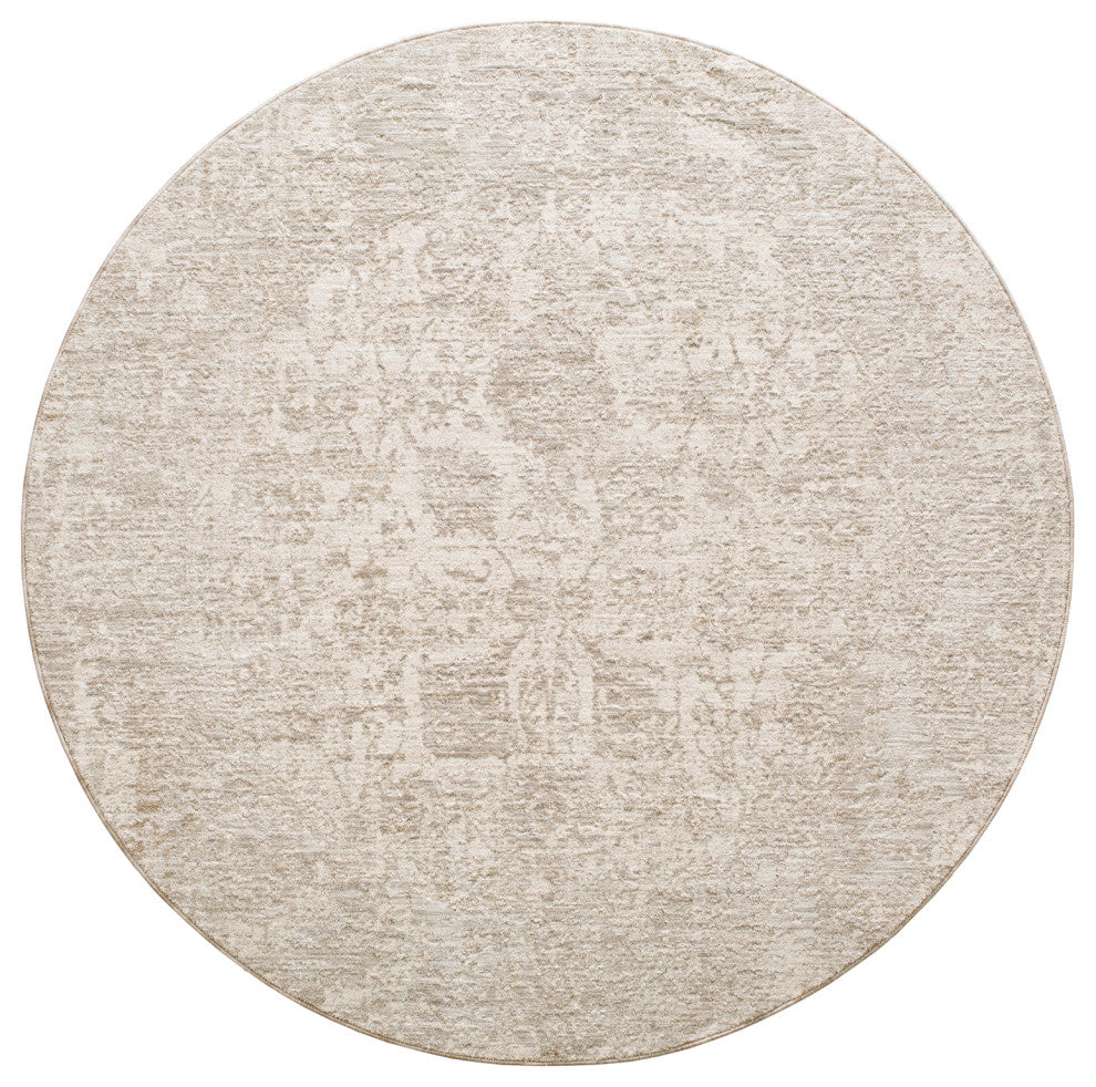 Surya Masterpiece MPC-2301 Machine Woven Area Rug, Cream, 5'3" x 5'3"