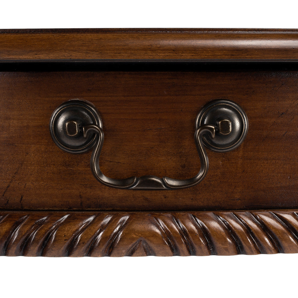 Dupree 33" Wood Writing Desk, Medium Brown