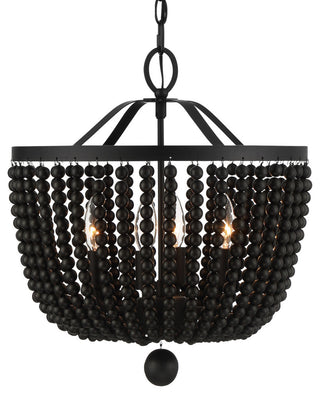 Rylee Four Light Chandelier in Matte Black