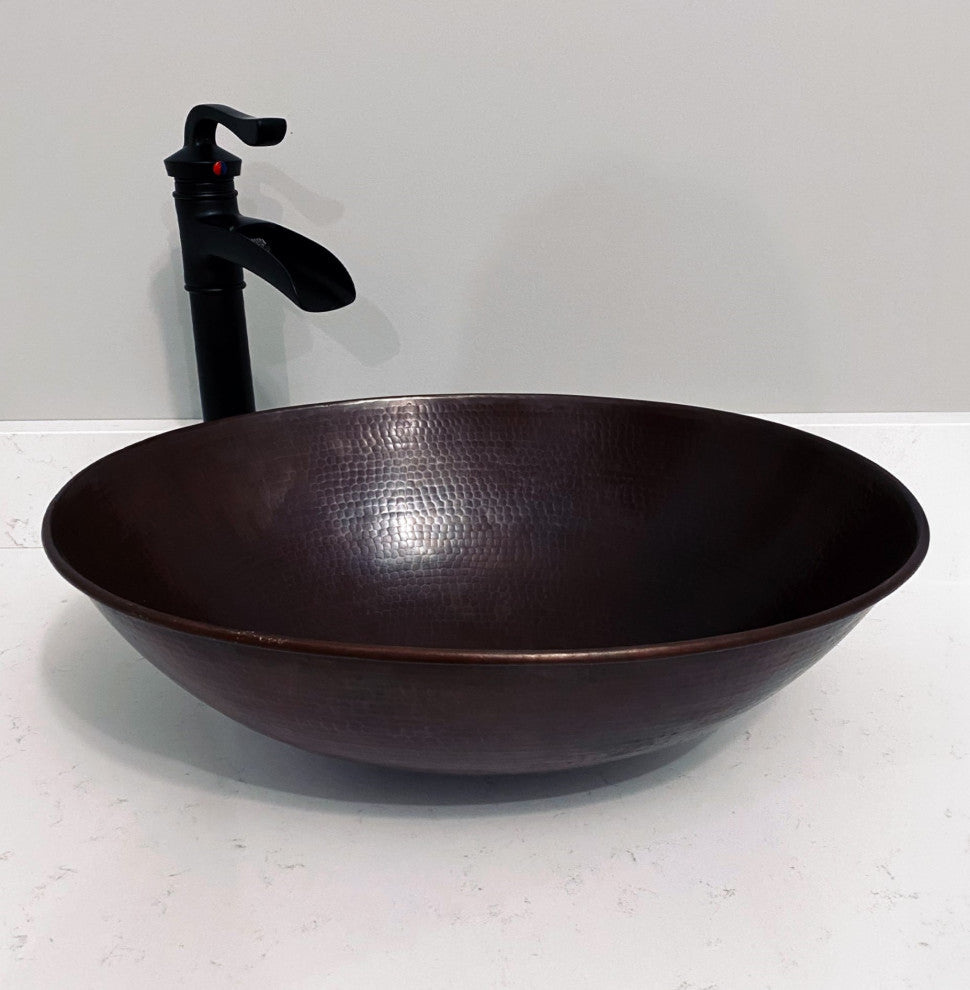Maxwell 18" Vessel Bathroom Sink in Copper