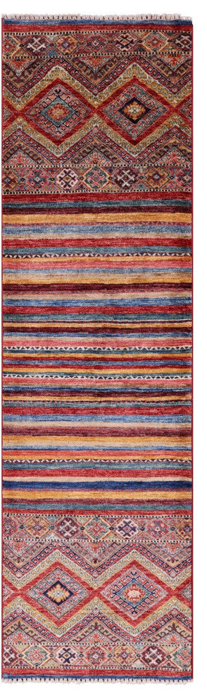 Khorjin Super Kazak Hand-Knotted Runner Rug 2' 4" X 8' 2" Q10855