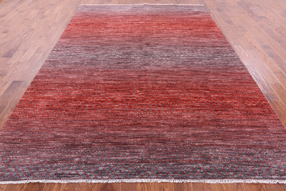 8' 1" X 10' 7" Handmade Savannah Grass Wool Rug - Q13233