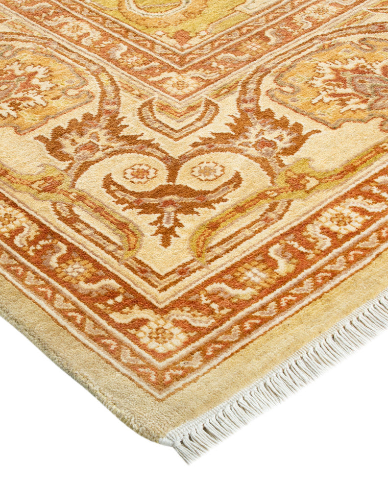 Eclectic, One-of-a-Kind Hand-Knotted Area Rug Green, 6' 1" x 9' 3"