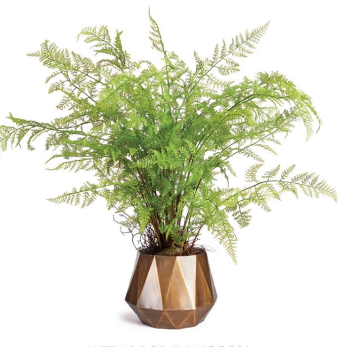 Luxe Soft Fern Faux Floral Artificial Plant Large 36 in Drop In Leaves Designer