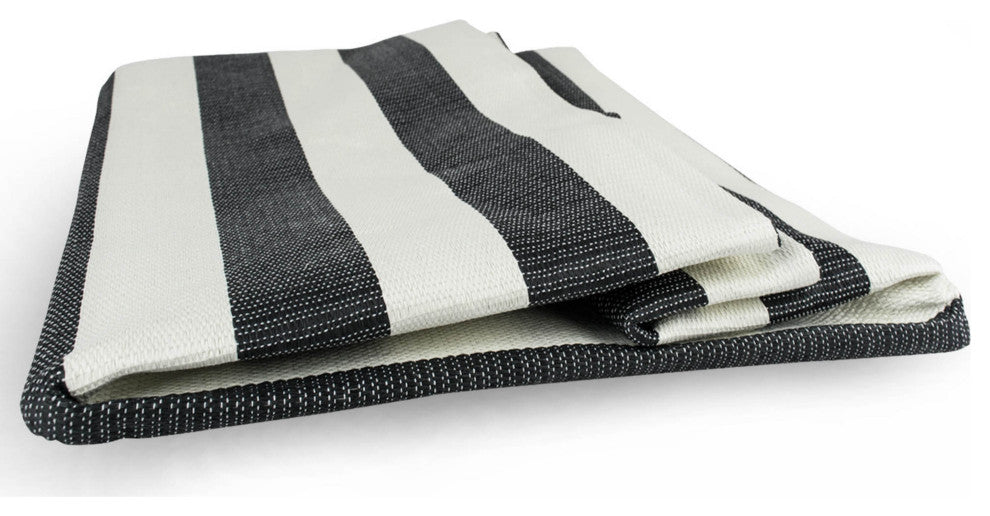 Paper Bin Stripe Eggplant Rectangle Large 17"x12"x12"