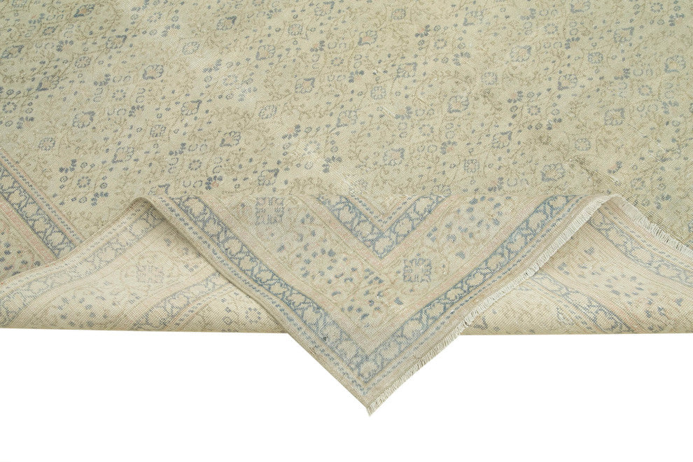 Rug N Carpet - Handwoven Oriental 6' 4'' x 9' 7'' Distressed Area Rug
