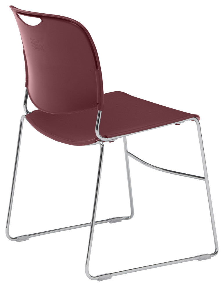 NPS 8500 Ultra-Compact Plastic Stack Chair, Wine