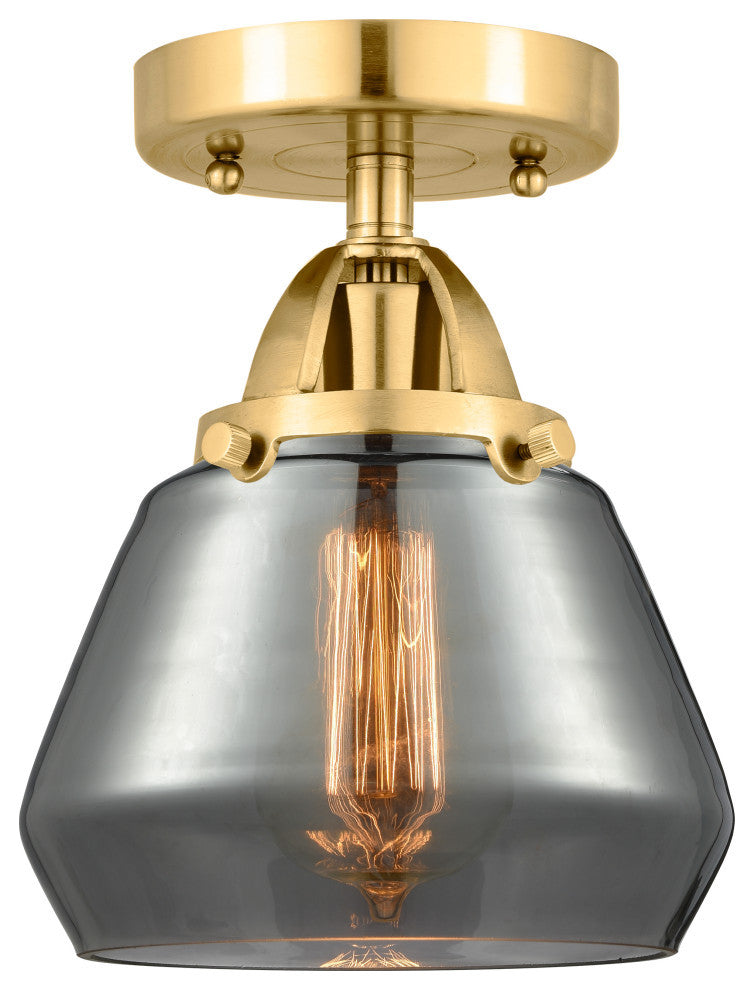 Innovations 288-1C-SG-G173 Fulton 1 Light 6.75" Semi-Flush Mount, Satin Gold