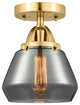 Innovations 288-1C-SG-G173 Fulton 1 Light 6.75" Semi-Flush Mount, Satin Gold