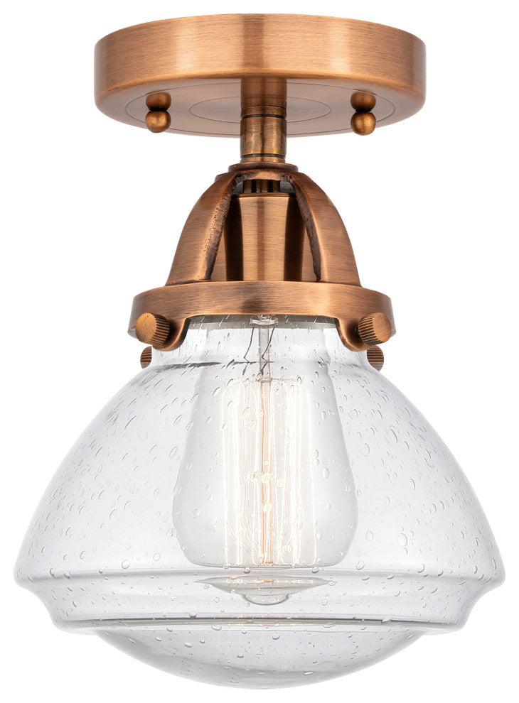 INNOVATIONS 288-1C-AC-G324 1-Light Semi-Flush Mount Antique Copper