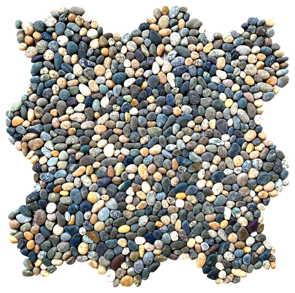 Ebony Mixed Mini Pebble Tile 12x12 - Perfect for Backsplashes & Countertops