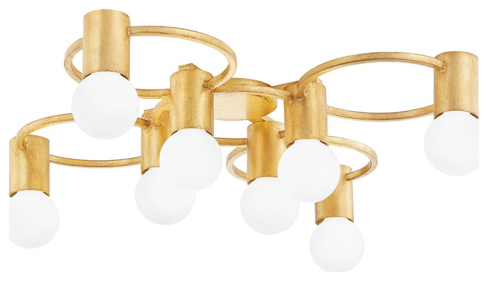 Hope 8-Light Semi Flush, Gold Leaf