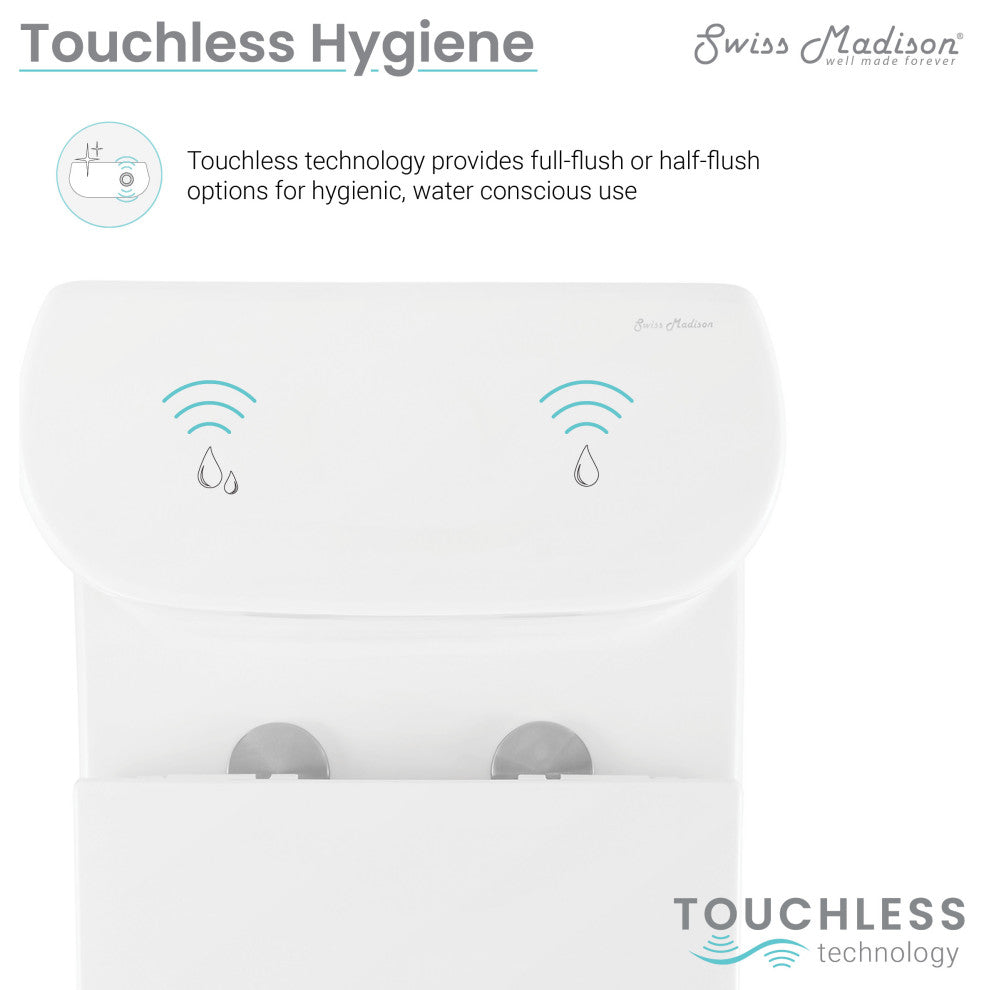 Monaco One Piece Elongated Toilet, Touchless