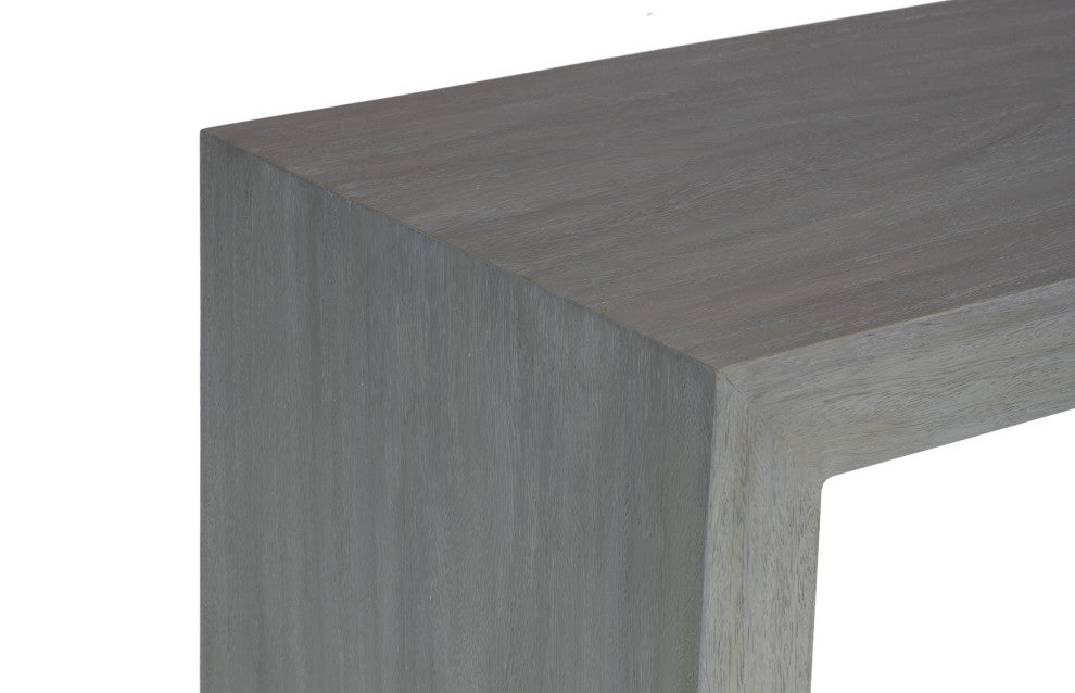 Waterfall Console Table, Weathered Gray