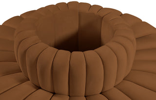 Arc Upholstered Outward Curved Modular Sectional, Saddle, 8-Piece: Reverse Corner (8), Velvet