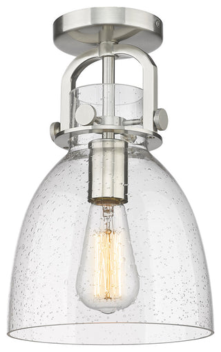 Innovations Newton Bell 1 8" Flush Mount Satin Nickel