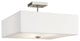 Semi Flush 3-Light, Brushed Nickel